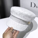 Beret Cap - Manufacturer - Summer Elegant Women Octagonal Metal Hollow Lace Baker Boy Hat