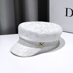 Beret Cap - Manufacturer - Summer Elegant Women Octagonal Metal Hollow Lace Baker Boy Hat