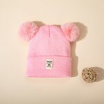 Beanie Hat - Manufacturer - Autumn Winter Kids Solid Color Cartoon Warm Travel Hat