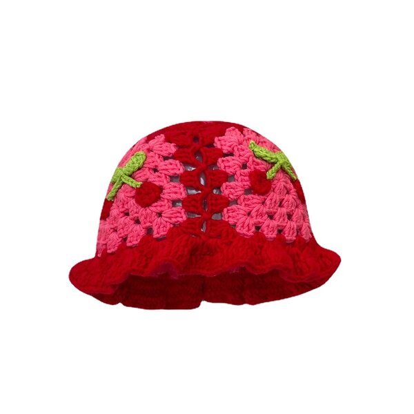 Bucket Hat - Manufacturer - Handmade Flower Crochet Panama Knit Beach Unisex Hat