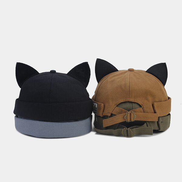 Docker Cap - Manufacturer - Cat Ear Brimless Skull Cap Worker Sailor Retro Hat