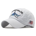 Baseball Cap - Manufacturer - Vintage Washed Shark Letter Embroidered Low Profile Dad Hat