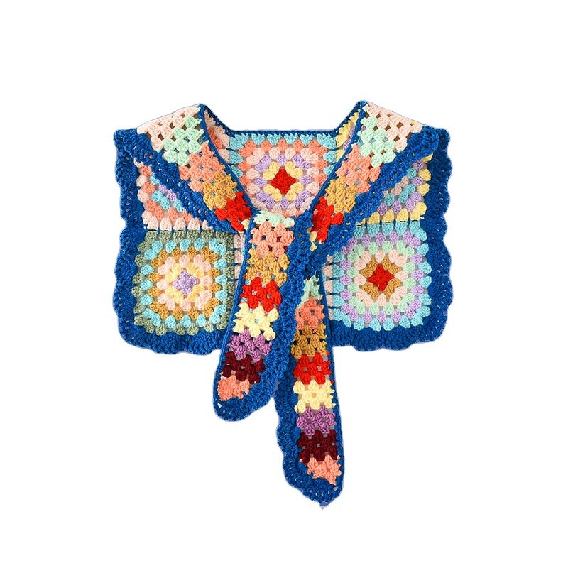 Scarf - Manufacturer - Sleeveless Wool Hand Knit Hollow Flower Summer Shawl Cape