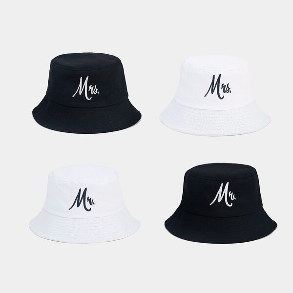 Hat Set - Manufacturer - Wholesale Embroidery MR MRS Honeymoon Travel Sunhat Set