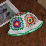 Beanie Hat - Manufacturer - 2024 Handmade Crochet Flower Panama Knit Warm Beach Hat