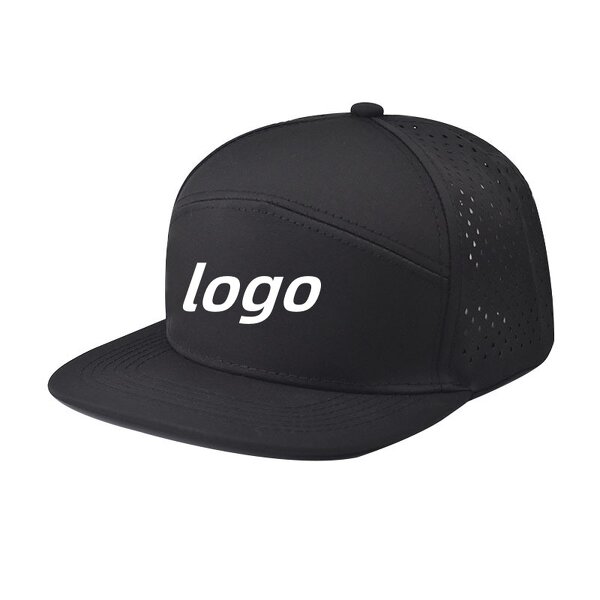Snapback Cap - Manufacturer - Custom Logo Flat Bill Laser Hole Waterproof Quick Dry Cap