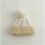 Beanie Hat - Manufacturer - Polka Dot Pom Pom Thickened Outdoor Warm Baby Winter Hat