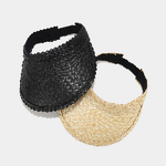 Sun Hat - Manufacturer - Summer Printed Paper Straw Ponytail Sun Protection Visor Cap