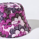 Bucket Hat - Manufacturer - Flower Pattern Plush Winter Warm Fuzzy Casual Ski Hat