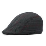 Ivy Cap - Manufacturer - Stock Linen Cotton Plaid Gatsby Cabbie Hunting Irish Hat for Men