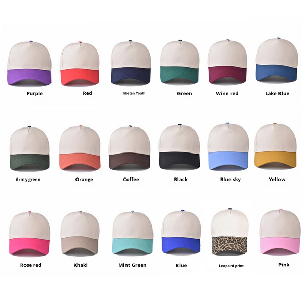 Baseball Cap - Manufacturer - Wholesale 18 Colors Customizable Logo 5-Panel A-Frame Hat