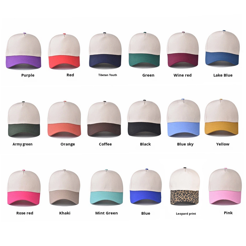 Baseball Cap - Manufacturer - Wholesale 18 Colors Customizable Logo 5-Panel A-Frame Hat