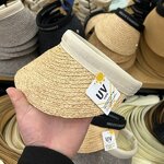 Sun Visor - Manufacturer - Wholesale Brand Raffia Wide Brim Ponytail Beach Straw Hat