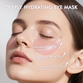 Sheet Eye Mask Manufacturer - OEM Rose Pink Hydrogel Vegan Collagen Vitamin C Hyaluronic Acid for Dark Circles