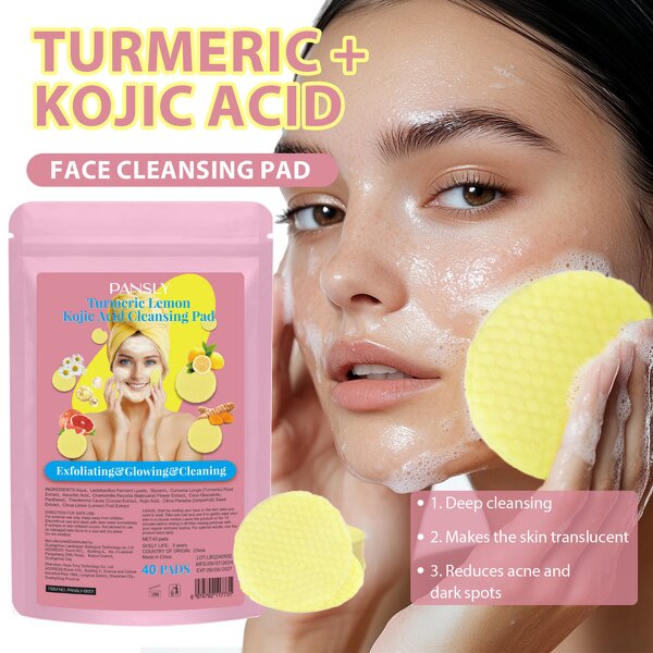 Cleansing Pads Manufacturer - Customized Private Label Facial Care Kojic Acid Turmeric for 40 Pads
