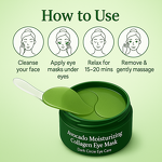 Eye Bag Mask Manufacturer - OEM Organic Nature Avocado Moisturizing Collagen for Hydrating and Soothing