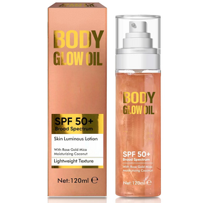 Custom SPF50 PA+++ Sun Protection Spray Moisturizes & Nourishes Brightens & Rejuvenates Skin Body Glow Oil