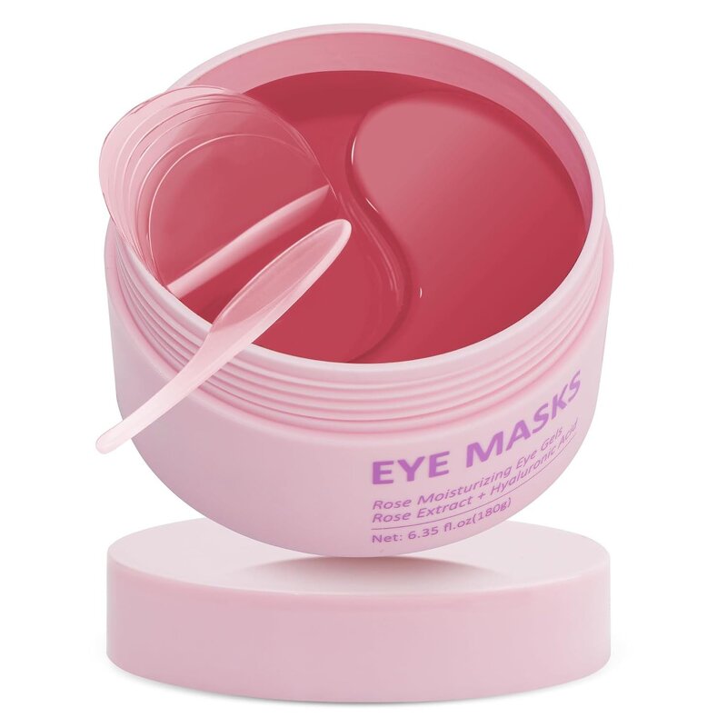 Hydrogel Eye Mask Manufacturer - Private Label Rose Pink Vegan Retinol and Vitamin C Infused for Wrinkle Reduction