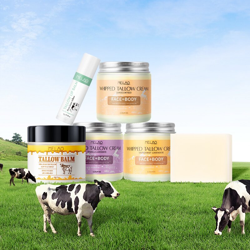 Skincare Series Manufacturer - Halal Beef Tallow Cream Lotion Oil Wash Serum Lip Balm Sunscreen