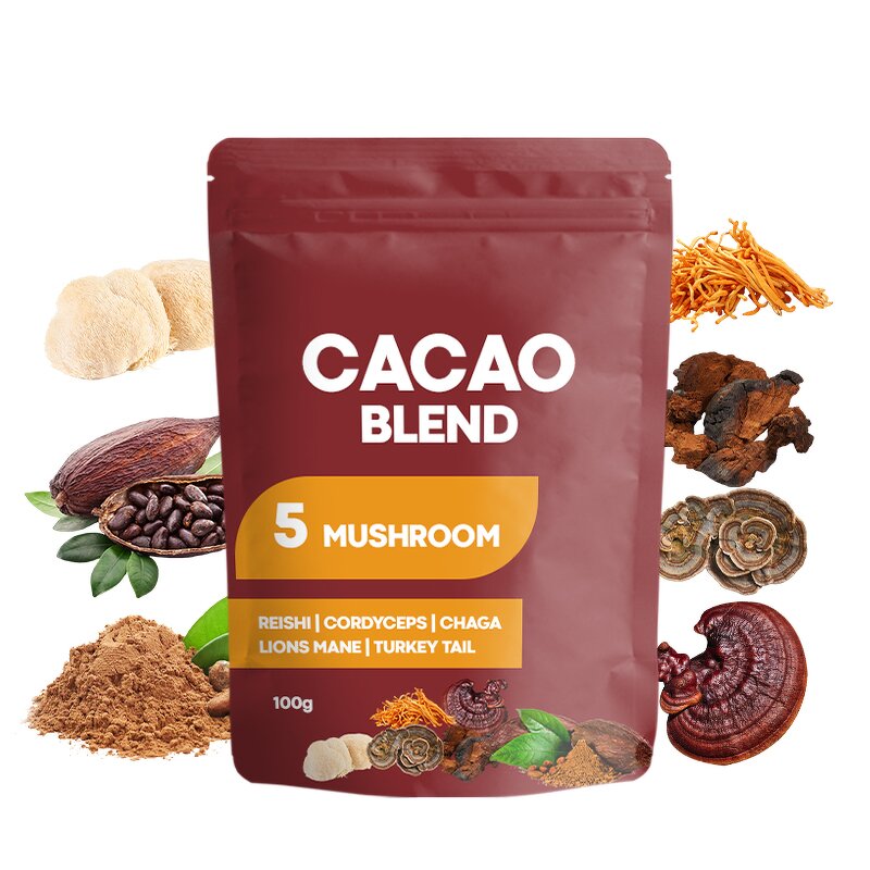 Cocoa Powder Manufacturer - Private Label Nootropic Caffeine Free Sugar Free Mushroom Cacao Powder