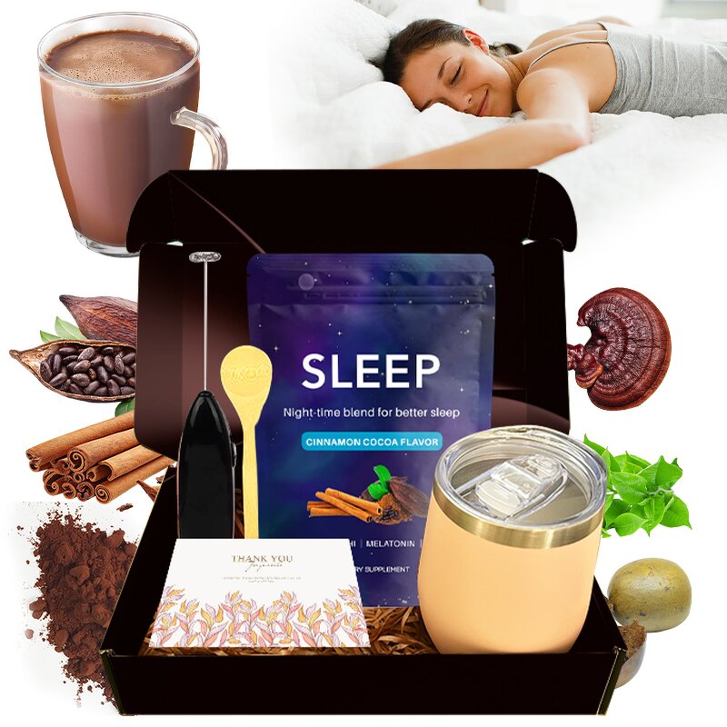 Hot Cocoa Drink Manufacturer - Custom Gift Kit Natural Sleep Aid Magnesium Calming Sleep Powder