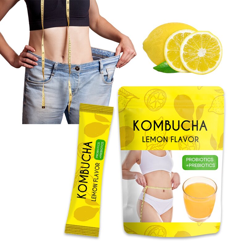 Kombucha Drink Manufacturer - Private Label Hydration Mix Sugar Free Live Probiotics Prebiotics Lemon