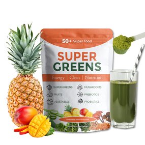 Superfood Powder Manufacturer - Private Label Super Greens Pineapple Mango Mushrooms Probiotics Fiber