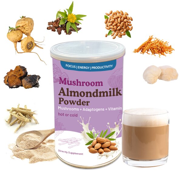 Almond Milk Powder Manufacturer - Custom Paper Tube Packaging Organic Almond Herbal Supplement Adults