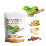 Matcha Powder Manufacturer - OEM Organic Green Tea Blend Ginger Cinnamon Turmeric Matcha Tea Powder