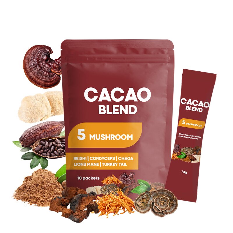 Cocoa Powder Manufacturer - Private Label Support Focus Mushroom Blend Chaga Reishi Mushroom Cacao