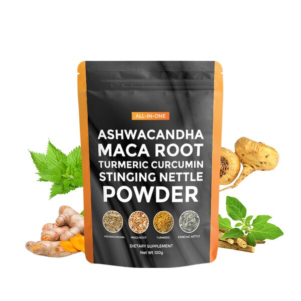 Mushroom Powder Manufacturer - Customized Label Turmeric Curcumin Nettle Leaf Ashwagandha Maca Root