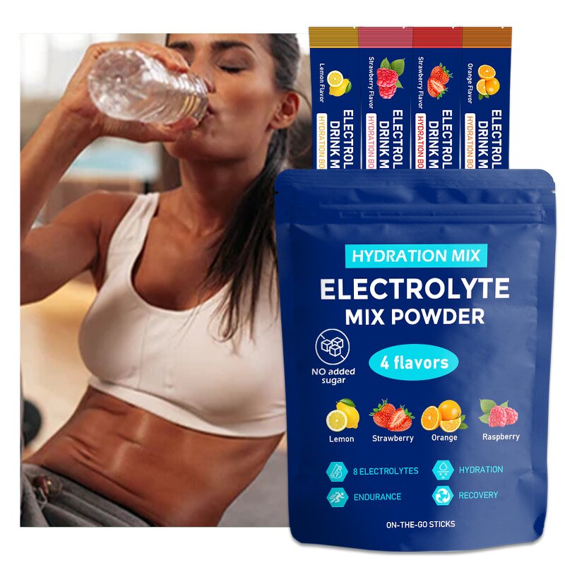 Electrolyte Powder Manufacturer - OEM No Sugar Hydration Supplement Strawberry Lemon Drink Mix