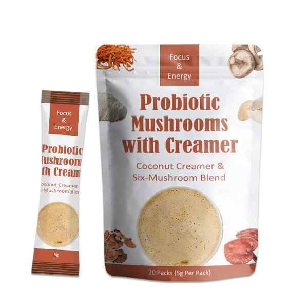 Probiotic Creamer Manufacturer - Private Label Support Focus Energy Vanilla Probiotic Mushroom Creamer