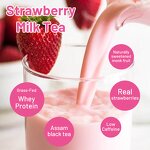 Milk Tea Powder Manufacturer - Private Label Strawberry Assam Black Tea Whey Protein Drink
