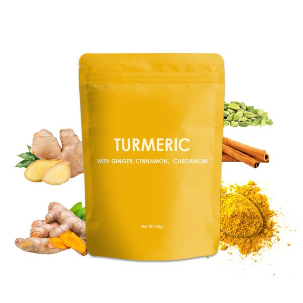 Turmeric Latte Powder Manufacturer - Custom LOGO Health Benefits Turmeric Ginger Blend Taste Turmeric Latte