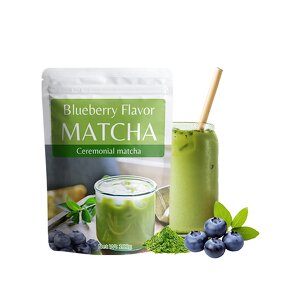Matcha Powder Manufacturer - OEM Ceremonial Grade Organic Blueberry Flavor Matcha Powder