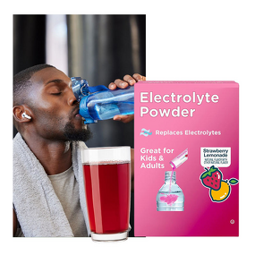 Electrolyte Powder Manufacturer - Private Label Strawberry Lemonade Hydration Sticks Sugar Free