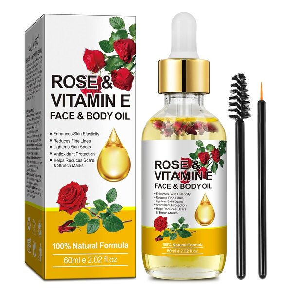 Rose Massage Oil - Wholesale Natural Raw 100ml for Face Hair Body Square Bottle