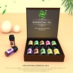 Essential Oil Set - 6x10ml 100% Pure Natural with Free Diffuser Retail