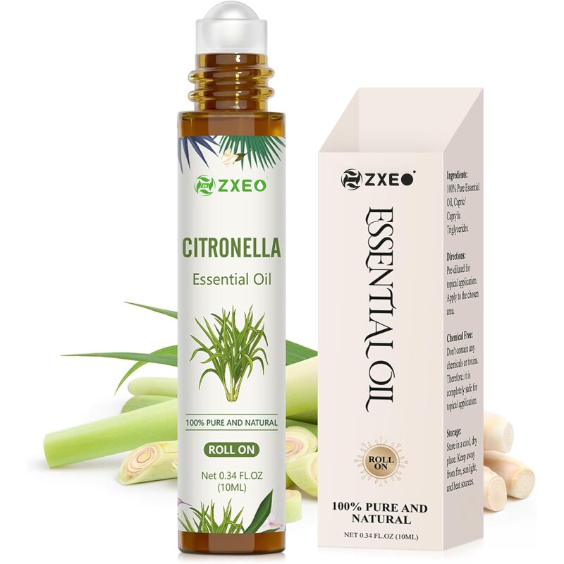 Frankincense & Myrrh Roll-On - Soothing Body Pain Deep Earthy Scent 10ml