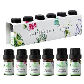 Essential Oil Set - 6 for Diffuser Humidifier Aromatherapy Private Label
