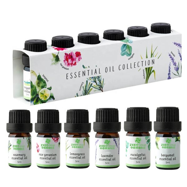 Essential Oil Set - 6 for Diffuser Humidifier Aromatherapy Private Label