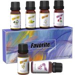 Essential Oil Set - Sweet Orange Eucalyptus Tea Tree Olive Lavender Camellia for Aromatherapy Perfume