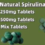 Spirulina Tablets Manufacturer - Green Natural Mixed 250mg/500mg in Bulk