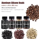 Hair Extension Beads Manufacturer - Wholesale OEM 1000pcs/bottle 4*2*2mm Same Color Silicone Micro Tools