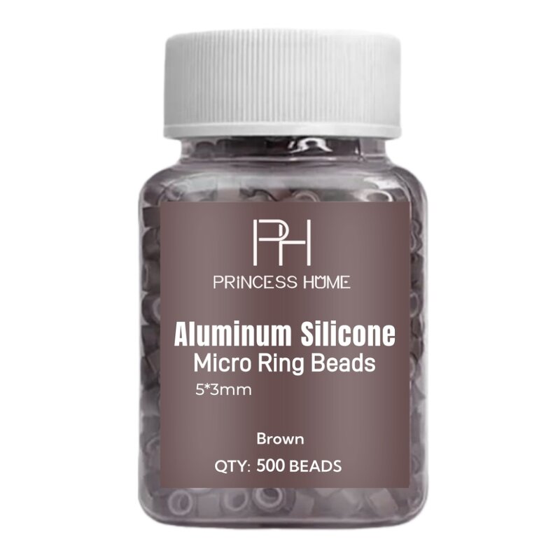 Hair Extension Beads Manufacturer - Private Label 500 Pieces 5.0mm Silicone Lined 5 Colors Women Men