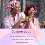 Hair Wrap Manufacturer - Custom Logo Silk Head Band Edge Wrap Satin Scarf Wig Grip Lace Frontal