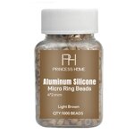 Hair Extension Beads Manufacturer - Custom Logo 1000pcs/bottle Seamless Silicone Lined Micro Ring Link 4*2*2mm