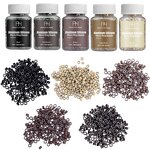 Hair Extension Beads Manufacturer - Private Label 500 Pieces 5.0mm Silicone Lined 5 Colors Women Men