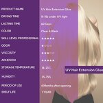 UV Hair Bonding Glue Manufacturer - Wholesale Perfect Hold Hair Weaving Professional Clear 20ML